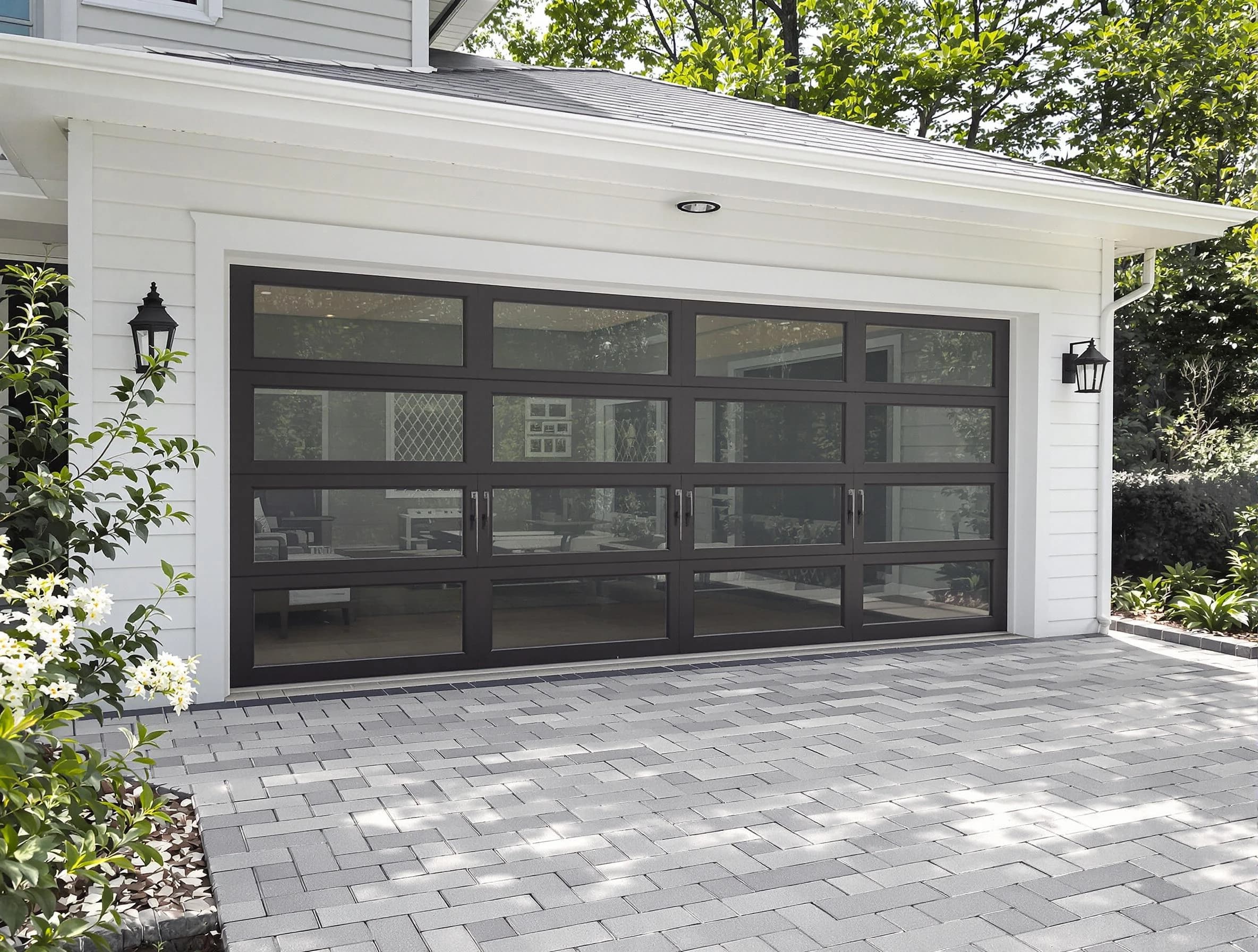 Erie Garage Door Repair design specialist presenting custom garage door options to Erie homeowner