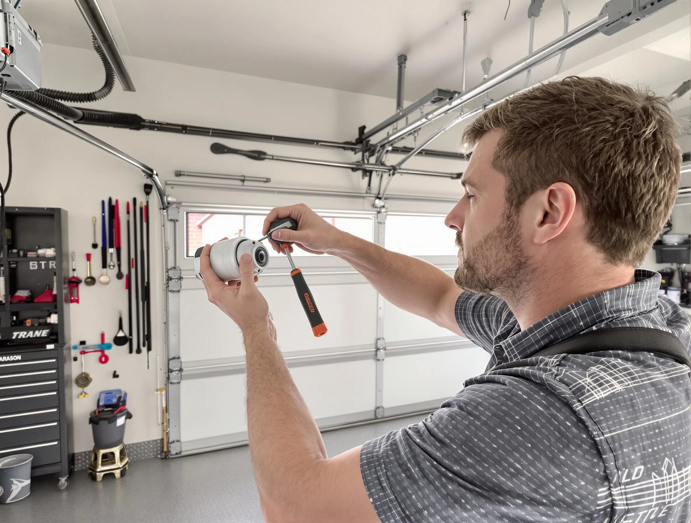 Garage door opener repair service by Erie Garage Door Repair in Erie