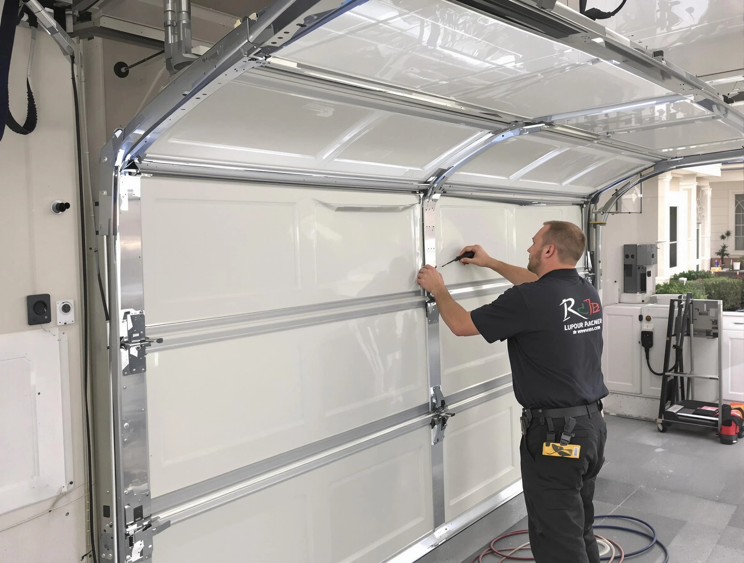 Erie Garage Door Repair professional performing panel repair in Erie
