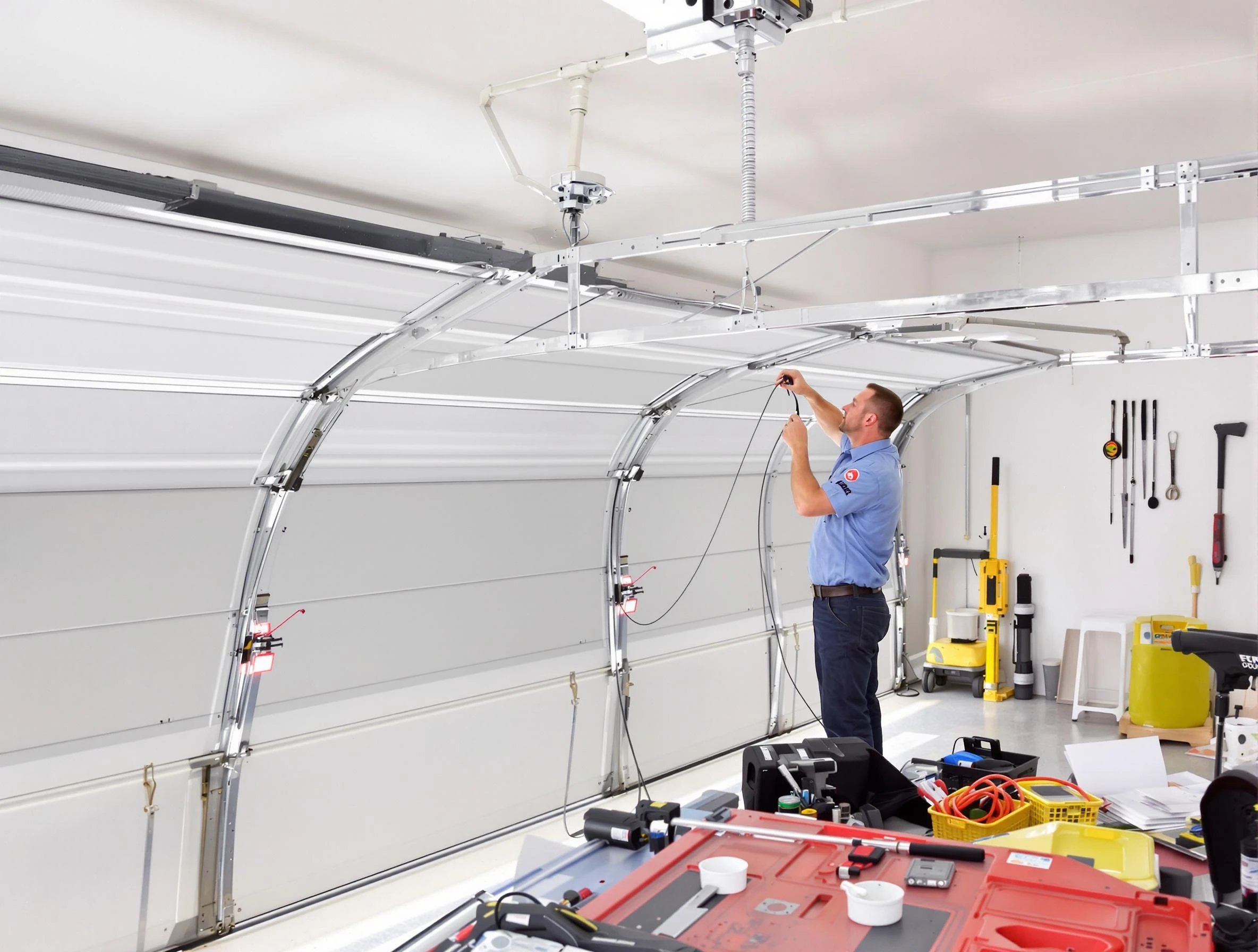 Garage door cable repair service by Erie Garage Door Repair in Erie