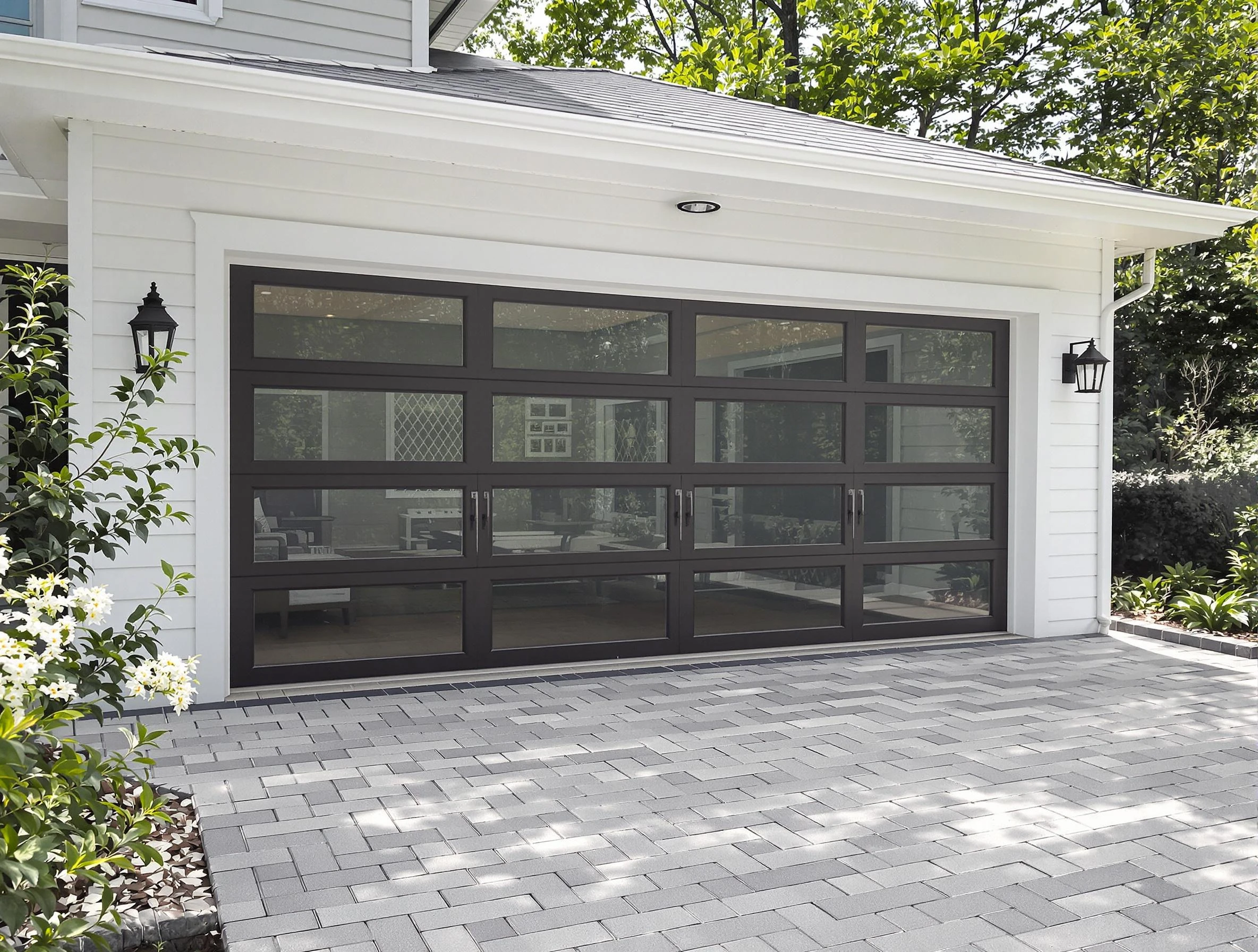 Erie Garage Door Repair design specialist presenting custom garage door options to Erie homeowner